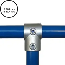 Konstrukční fitinka, spojka ocelových trubek pr. 33,7 mm | pr. 42,4 mm – redukční odbočka 101-B34/C42